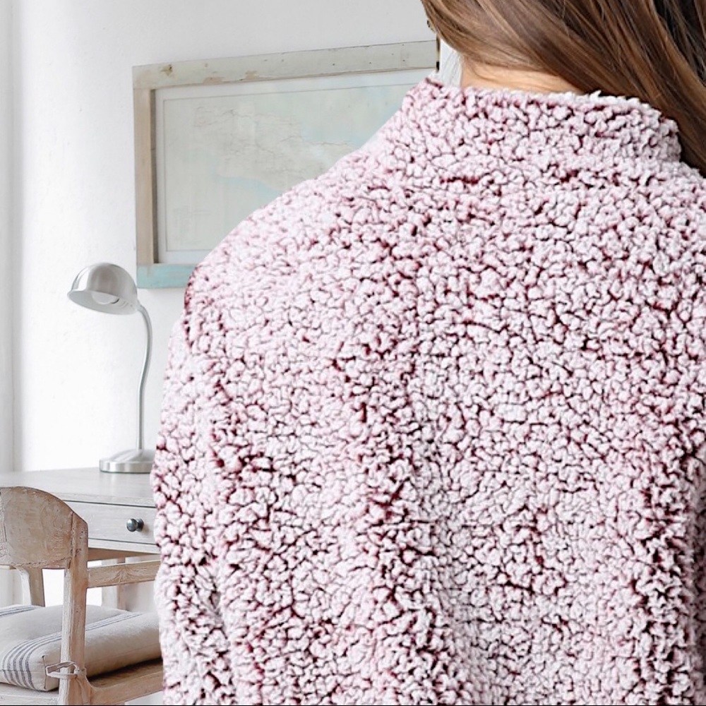 ✨LAST ONE✨Wine Sherpa pullover - Picture 6 of 6